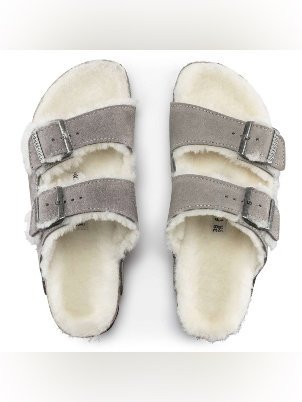 Birkenstock Arizona Shearling Suede Sandal NWOB
